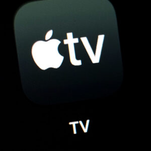 The Apple TV application appears on a smartphone screen in this photo illustration in Athens, Greece, on October 10, 2025.