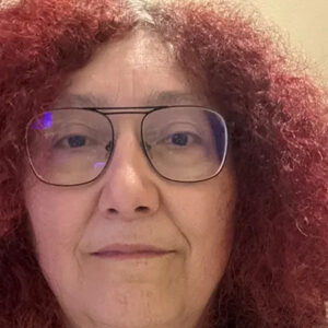 A recent self-portration of Rebecca Heineman from her GoFundMe page.