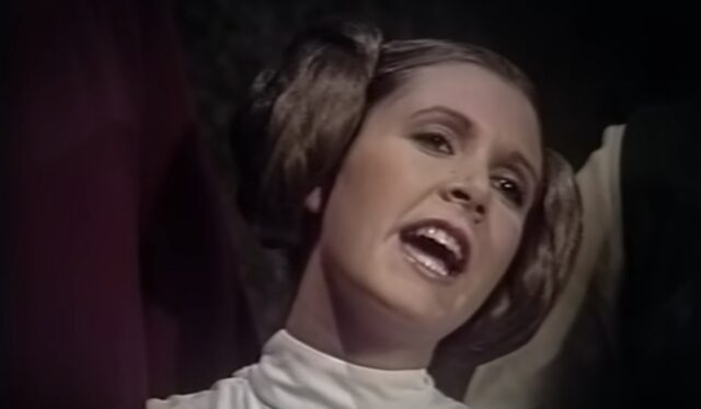 Leia sings in a bad TV special